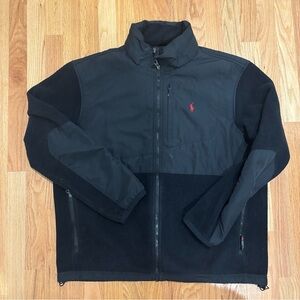 Polo Ralph Lauren Hybrid Fleece Jacket XL • Like New • Packable Hood